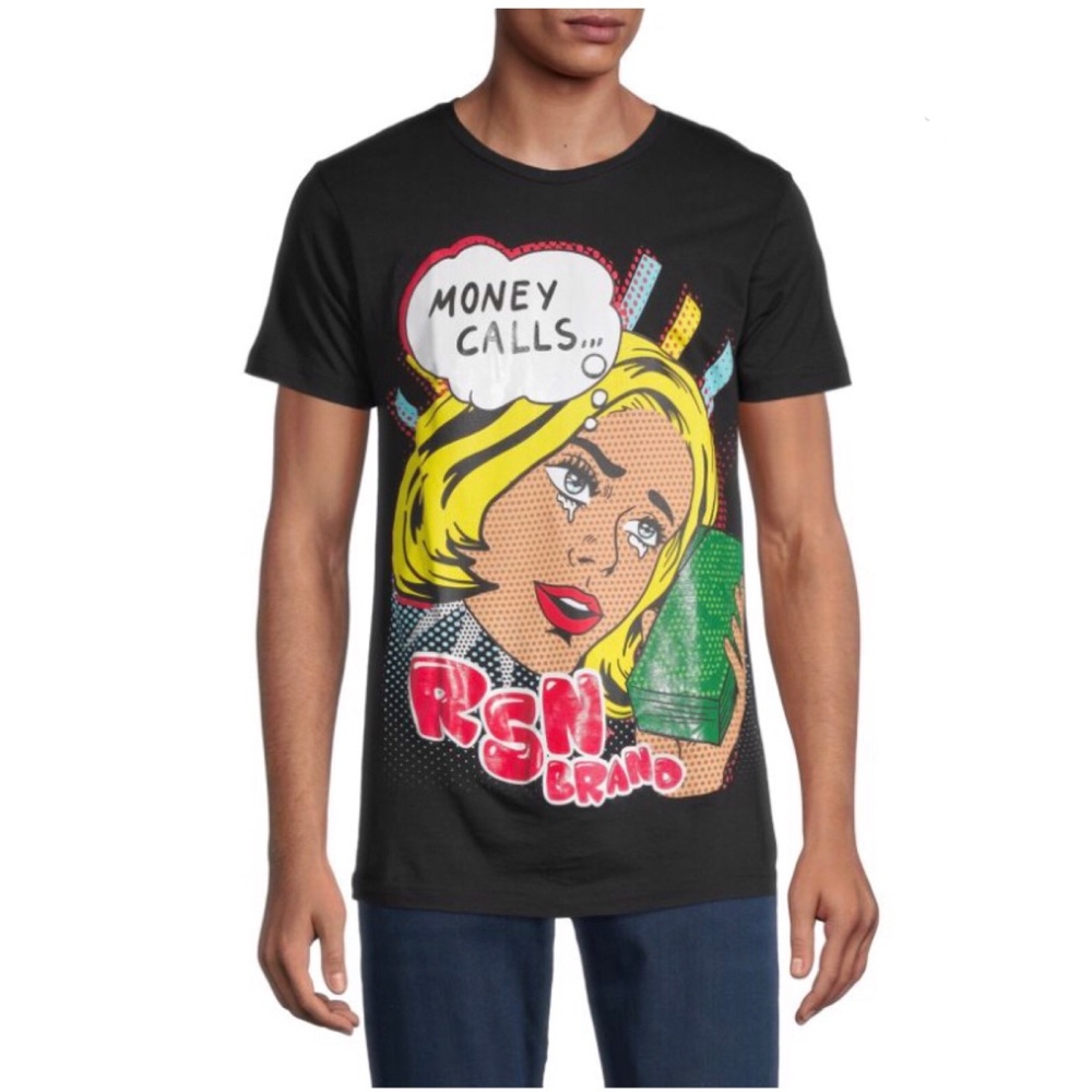 Reason Money Calls Graphic Tee in Black, XL